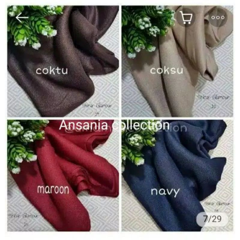 (COD) HIJAB SHINAR ANSANIA / JILBAB SHINAR SEGI-EMPAT / SHINAR MURAH  110X110