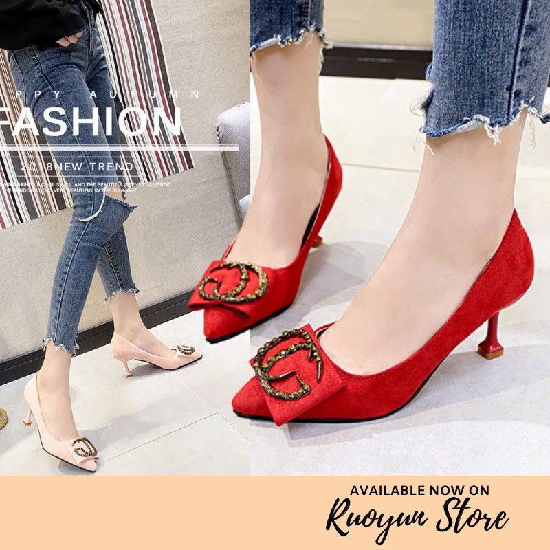 RYS - CG Beauty Sepatu Hak Korea Fashion Casual/Pesta/Kantoran - Ori Import