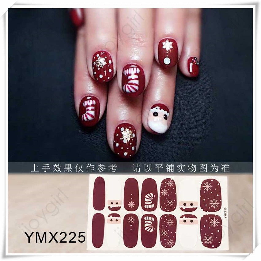 &lt;Jjoygirl&gt;YMX Nail Sticker Motif / Sticker Kuku / Stiker Kuku / Nail Stiker Glitter / Stripes Design