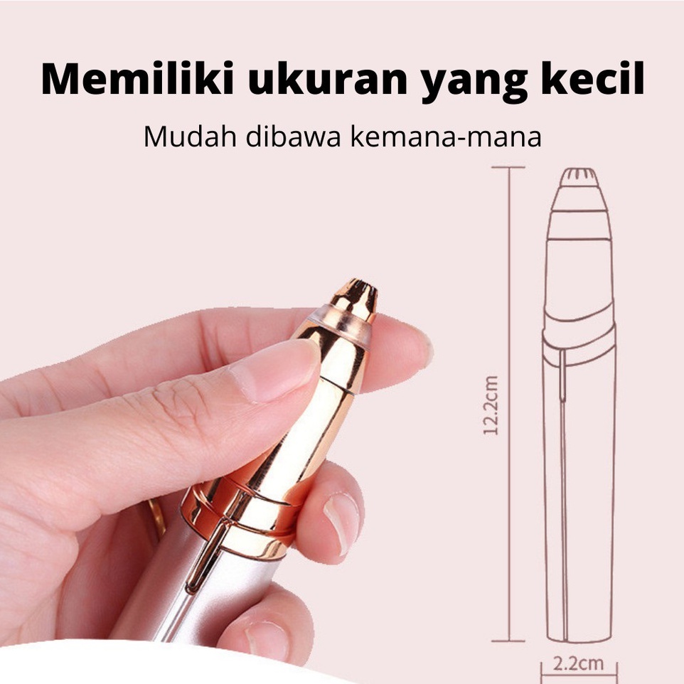 Eyebrow Trimmer Cukur Gunting Alis Elektrik Portable Wanita Travel