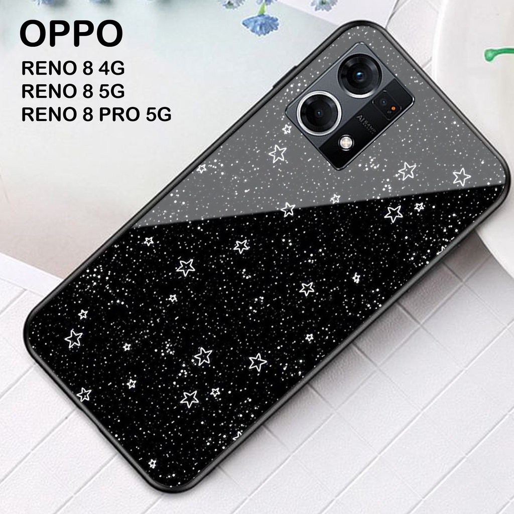 [N12] Softcase Glass Kaca Oppo Reno 8 4G 5G Pro 5G  - Case HP Oppo Reno 8 4G 5G Pro 5G - Casing HP O