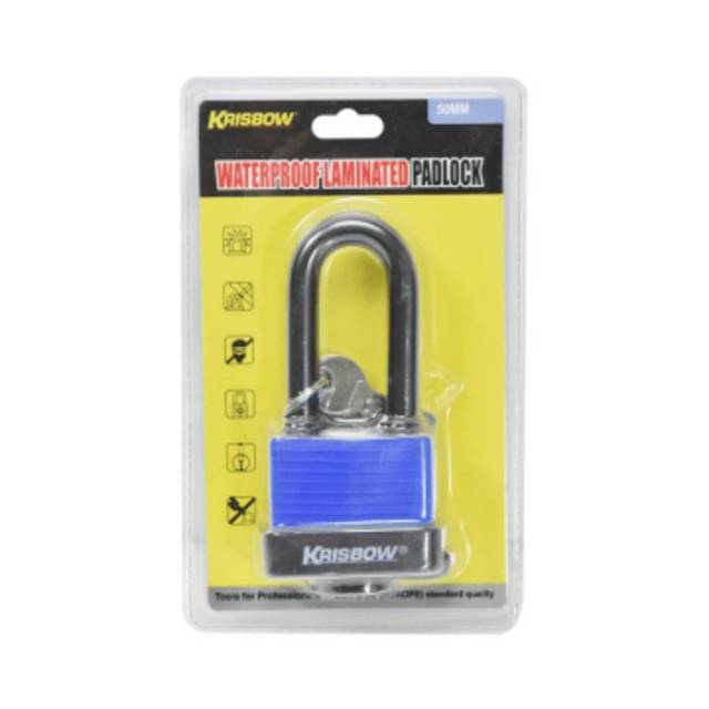 Krisbow Gembok Waterproof Long Beam 50 MM - Gembok Tahan Air 50 MM
