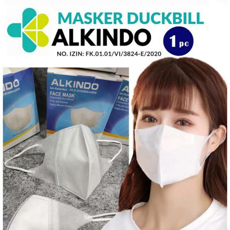 MASKER DUCKBILL 3PLY EARLOOP PREMIUM MASK PER PCS