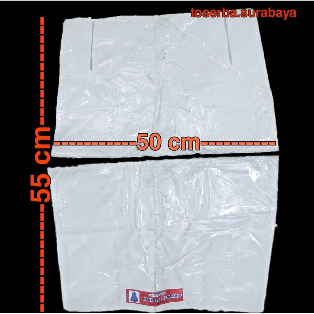 KRESEK HDPE Ukuran 50 Tebal 0.4 Warna Putih / Tas Kresek Jumbo Putih