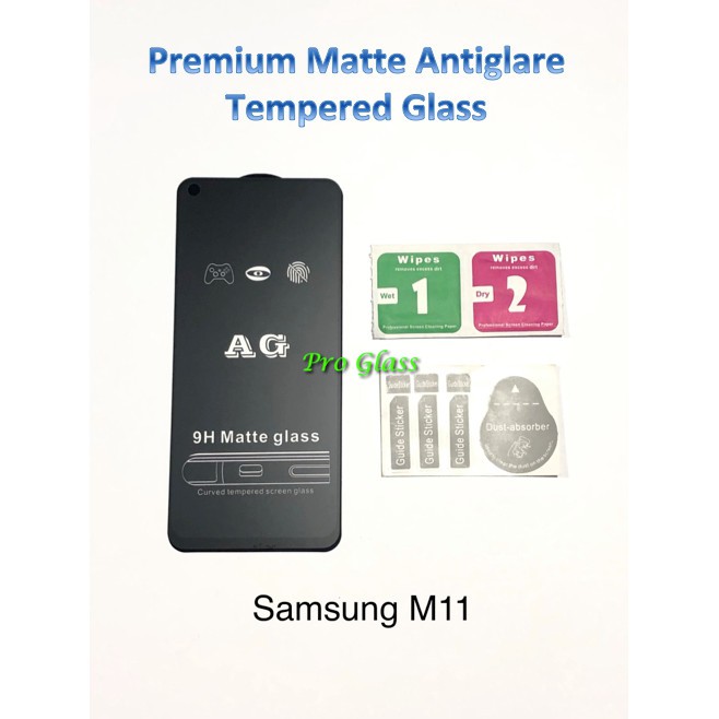 Samsung M11 FULL COVER ANTI GLARE / DOFF Premium Tempered Glass