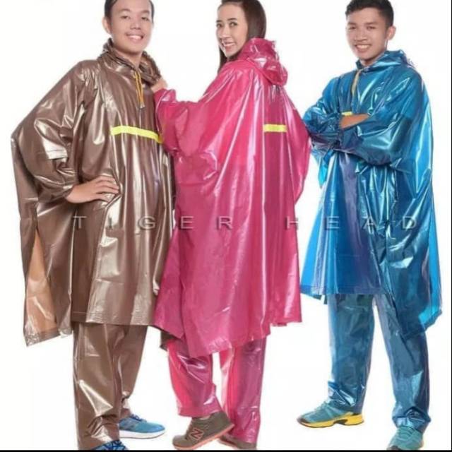 Jas hujan Tiger head PONCHO celana 214