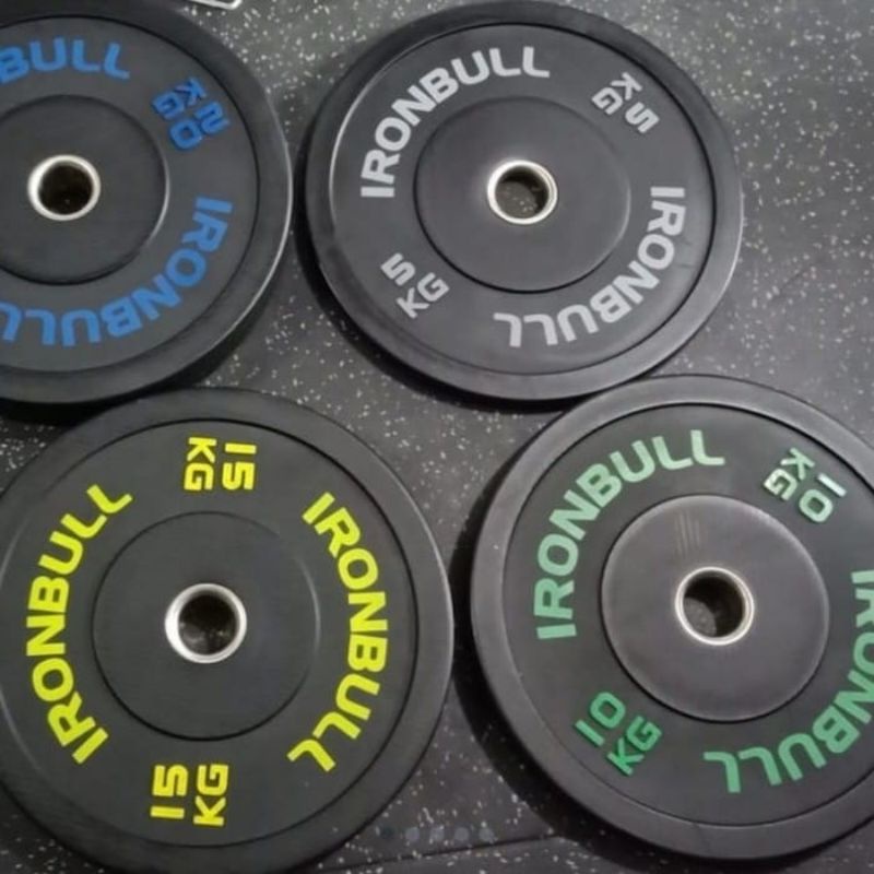 Bumper Plate Black Ironbull 5 - 20Kg Rubber Plate Fitness 100Kg Import