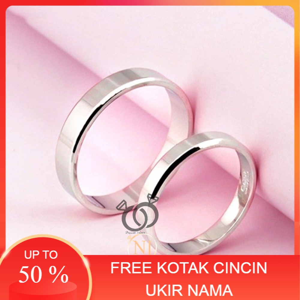Perak Jewelry - Cincin Perak Cincin Tunangan Murni