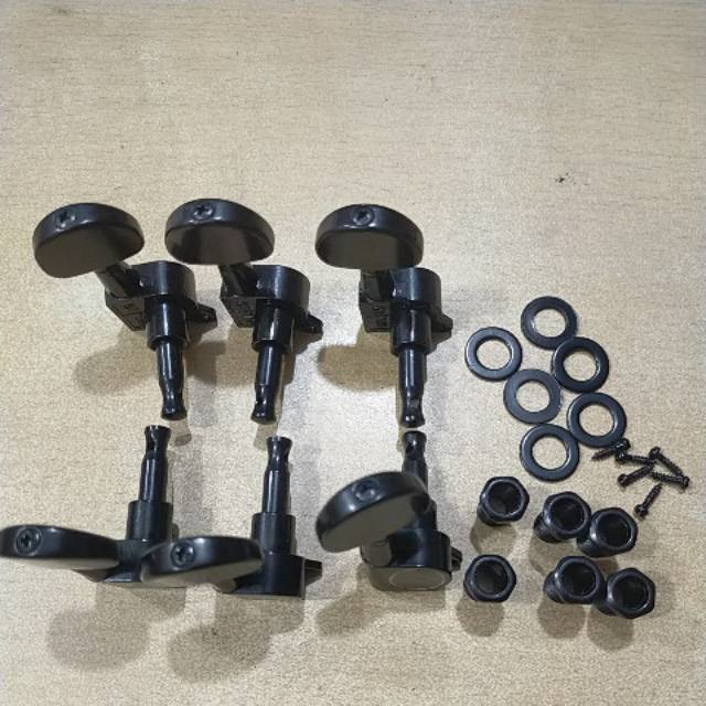 dryer drayer putaran gitar akustik grover hitam satu set