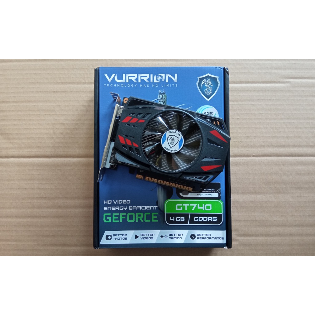 VGA Card Game Gaming VURRION nVIDIA GT 740 4GB DDR5 128bit GT740 Original no Fake bukan GT710 GT730 