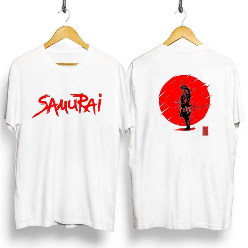 R23 KAOS SAMURAI TULISAN WARNA NAVY / KAOS PRIA / KAOS DISTRO / JUNPON_SHOP