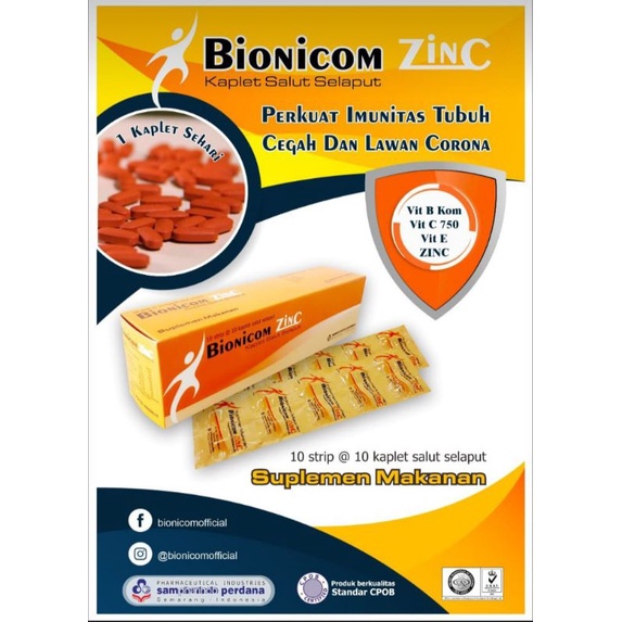 Bionicom Zinc 1 kotak