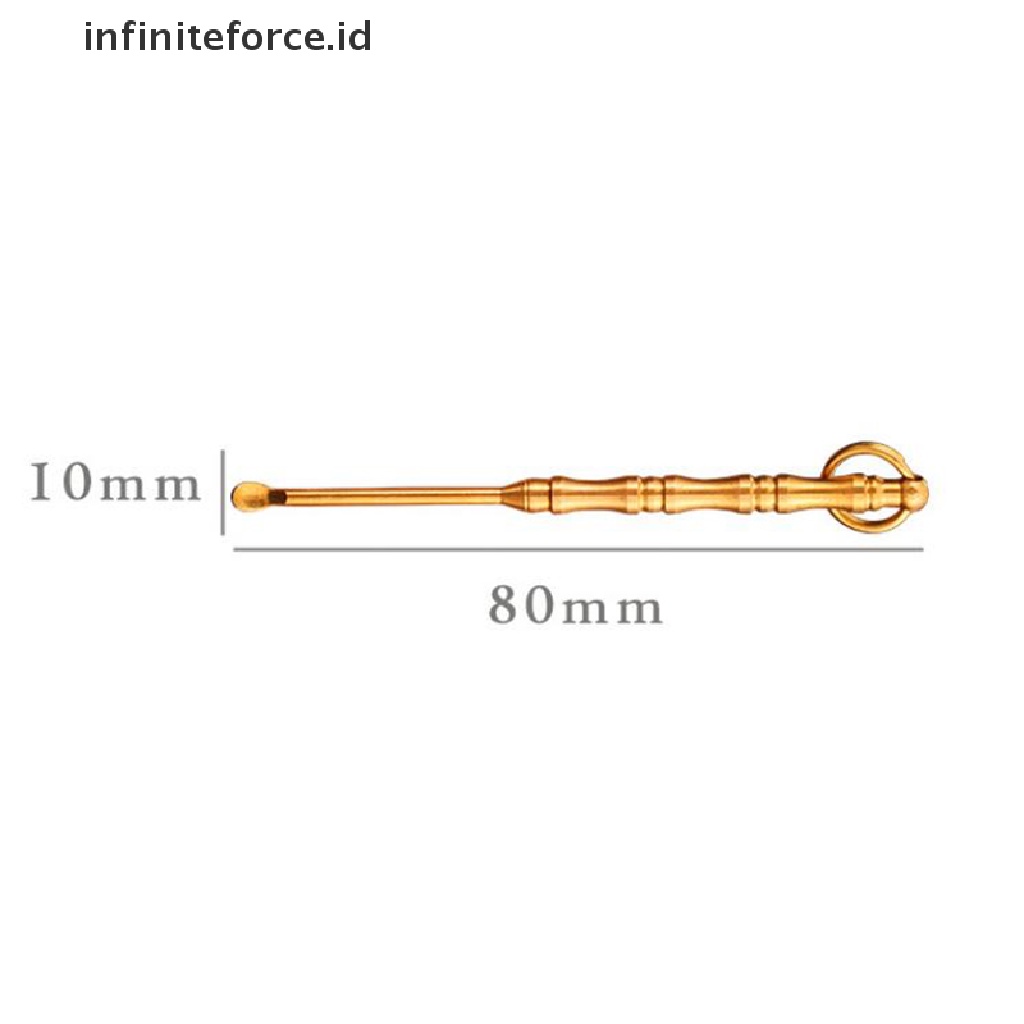 (Infiniteforce.Id) Korek Kuping Portable Bahan Tembaga Dengan Gantungan Kunci