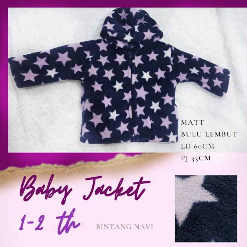 Jaket Bayi Usia 1-2 tahun jaket bayi bulu lembut-3