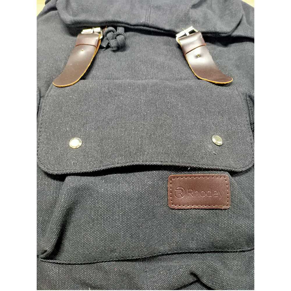 (100% BARANG ORI) Rhodey Tas Ransel Canvas Retro Vintage - Y-0208