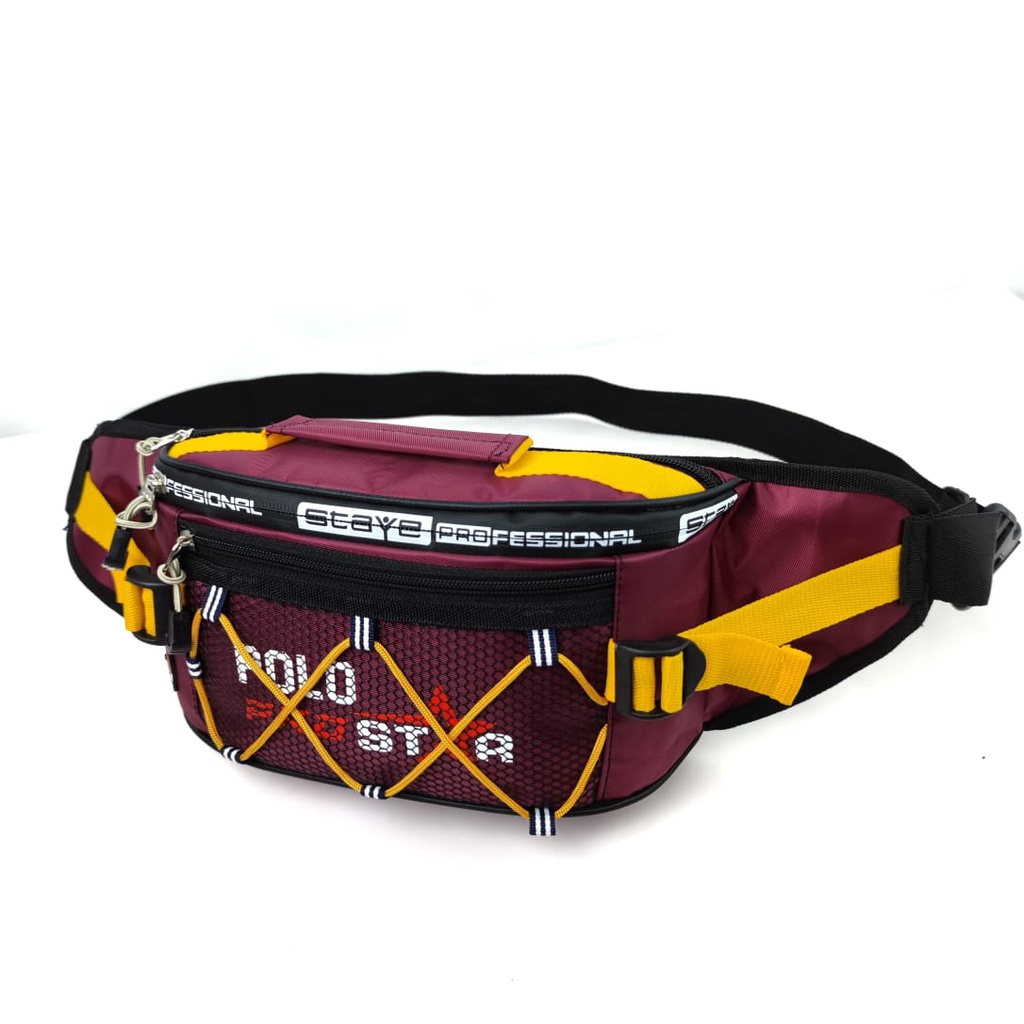 Waistbag Tas Selempang Tas Outdoor Waterproof Bahan Nilon Parasut Original Polo Prostar