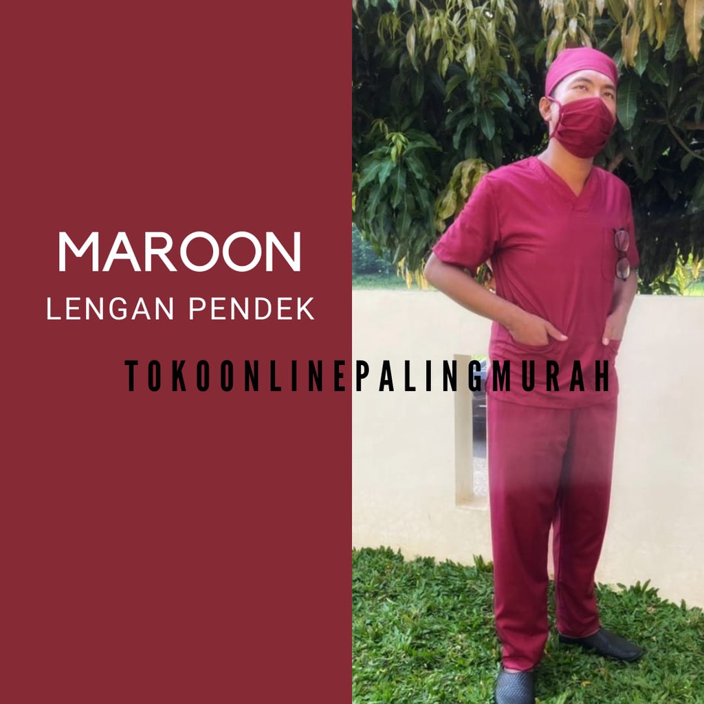 BAJU CELANA JAGA OKA OK PERAWAT/DOKTER LENGAN PENDEK BAHAN TOYOBO PREMIUM