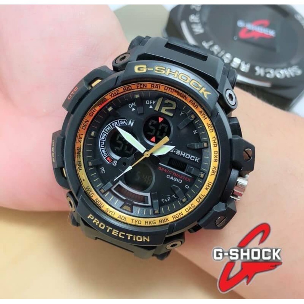 JAM TANGAN CASIO GSHOCK NEW GPW 1000 HITAM GOLD