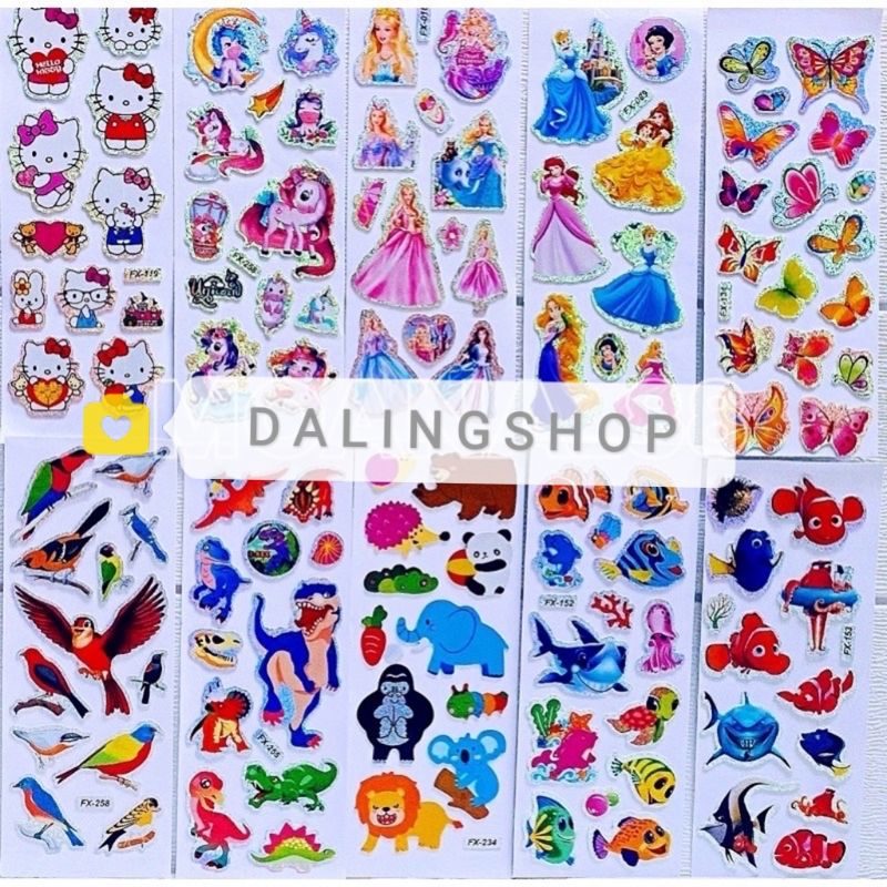 

Dalingshop Stiker Gliter Timbul, Stiker 3D Stiker Bling Bling, Sticker Glitter