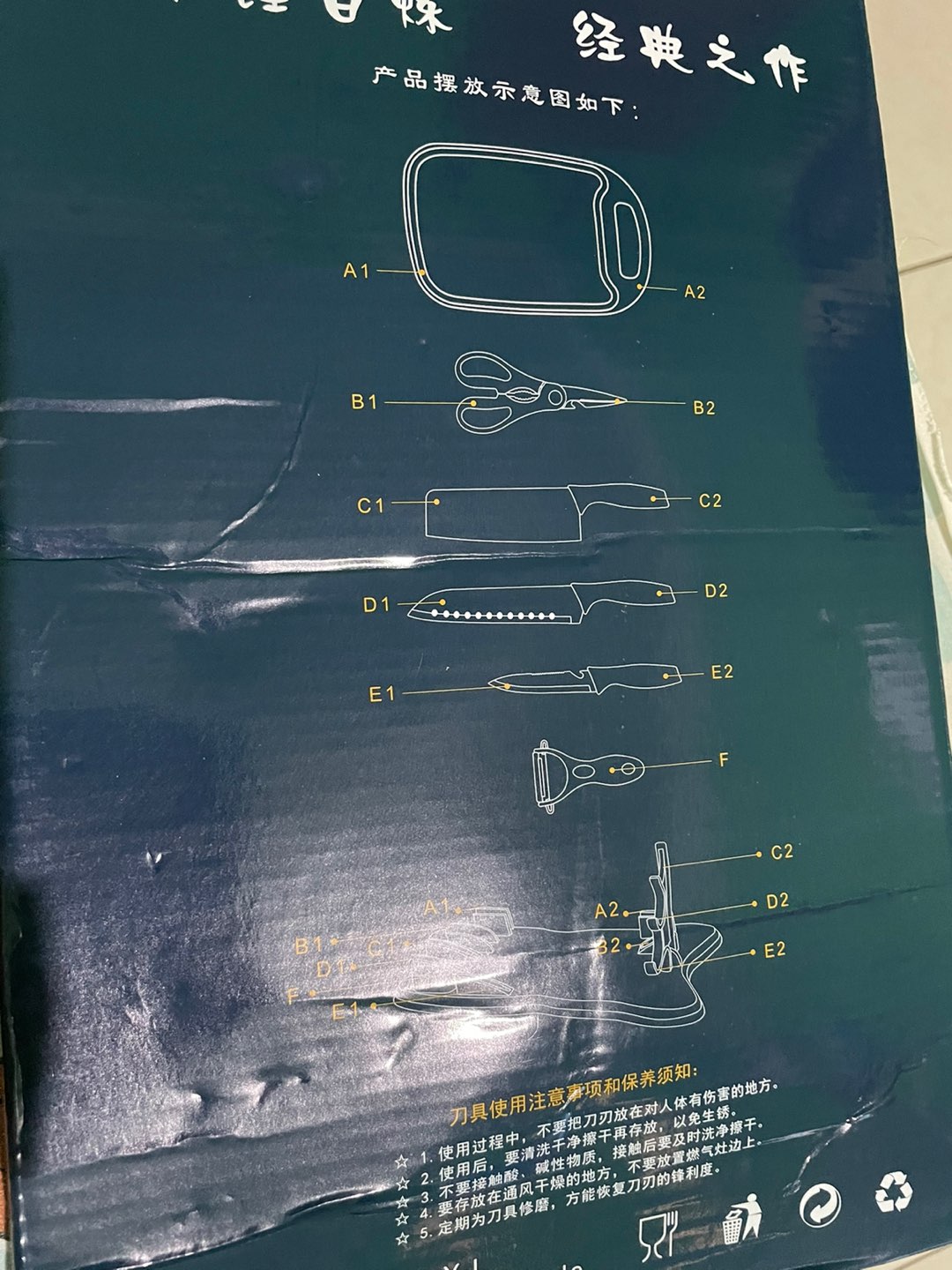 Pisau Set 7 In 1 Talenan /poenscae Kitchen Knife Set / Pisau Dapur Set Free Talenan Murah Import