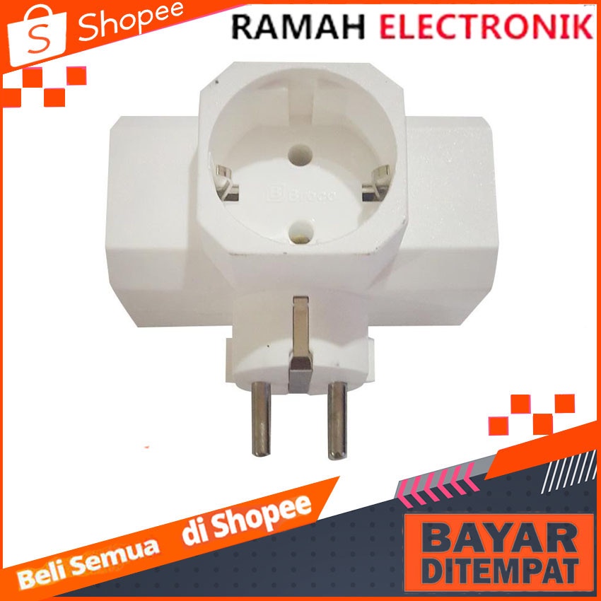 STEKER / COLOKAN T/ LUBANG 3 BROCO COLOKAN LISTRIK T ARDE