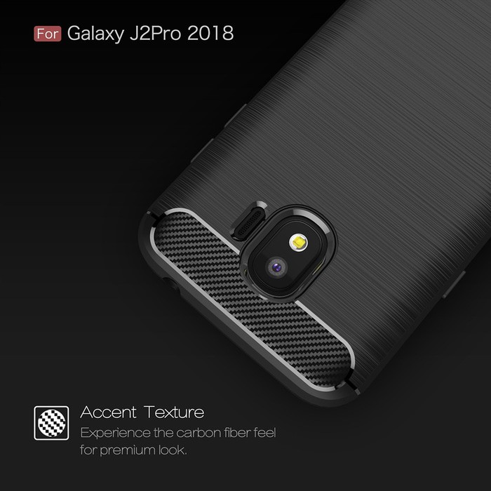Aksesoris Hape-FIBER LINE Samsung J2 Pro 2018 spigen soft case casing hp cover carbon