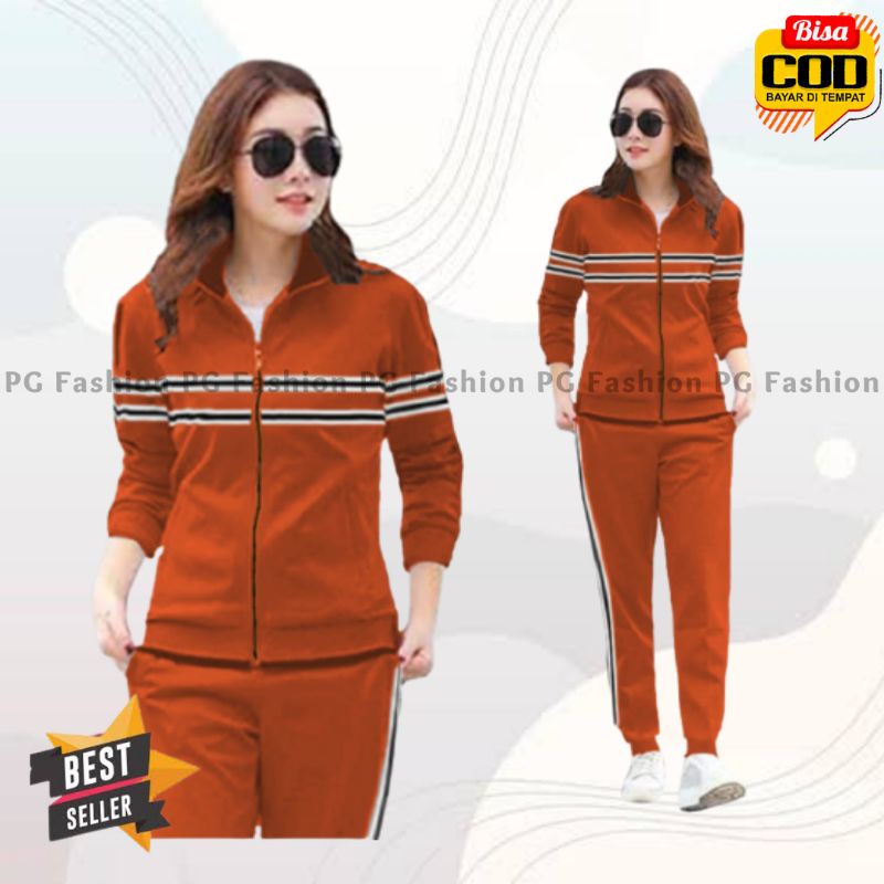 Best Seller  PG Fashion Training Set JUMBO Stelan olahraga Muslim Baju Senam Wanita