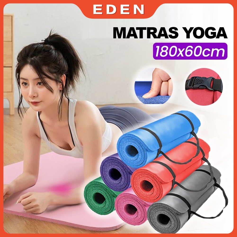 NBR Yoga Mat Matras Latihan Anti Slip Mat Senam Yoga Mat Gym Matrass Fitness Karpet Matras