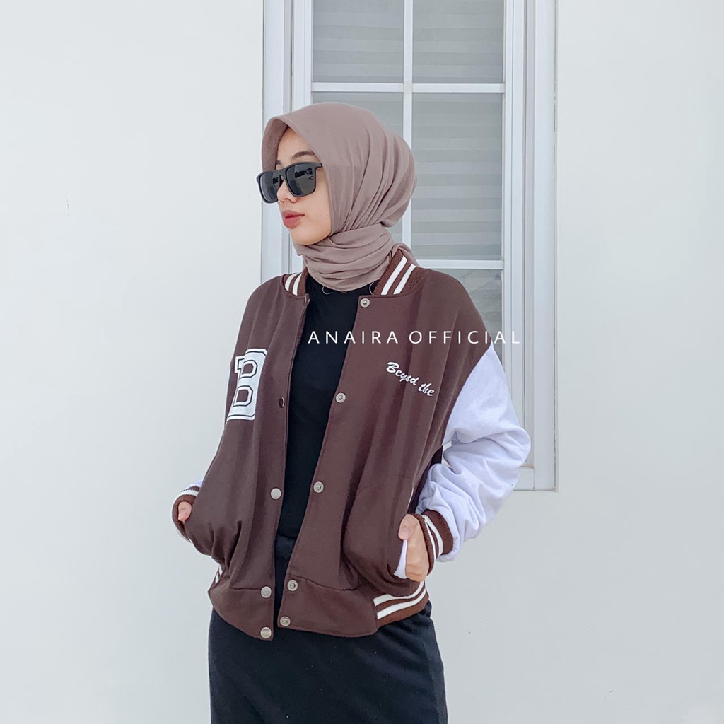 BEYOND BASEBALL CROPT PRIA WANITA JAKET OVERSIZE