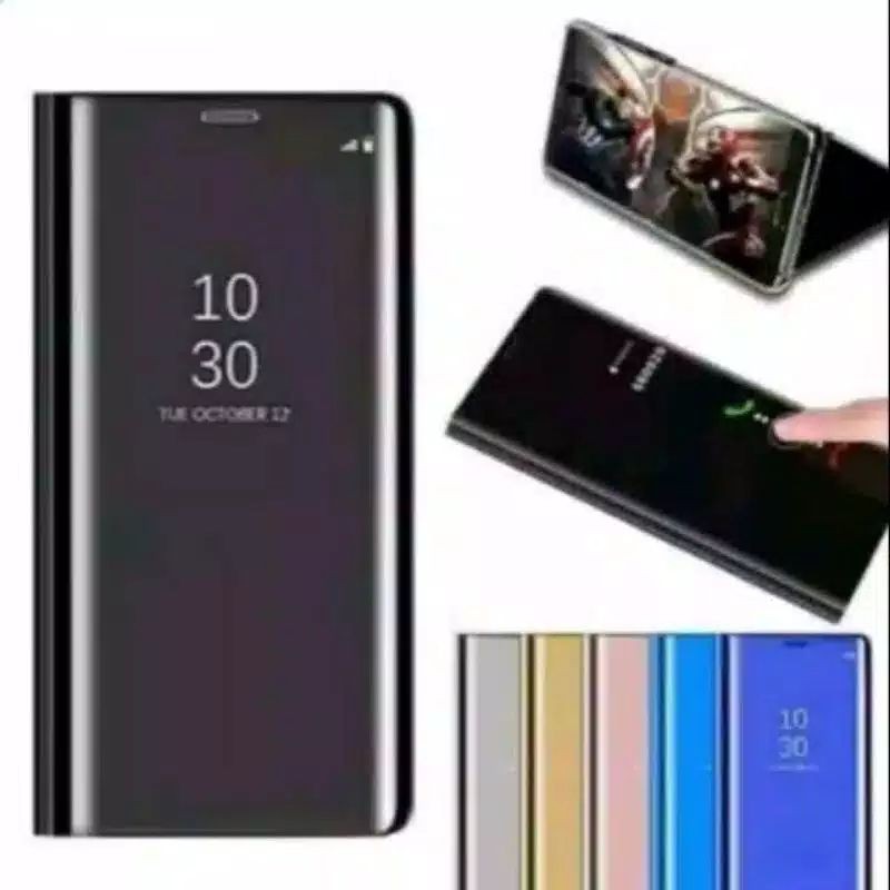 flip case mirror Samsung A01 / M01 , A02S , A12 . M12 ,  , A72 , M51 ,  flipsell buka tutup