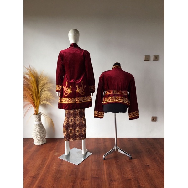 baju bludru pengantin/kebaya pengantin/baju pengantin solo putri ( free selop 1psg)