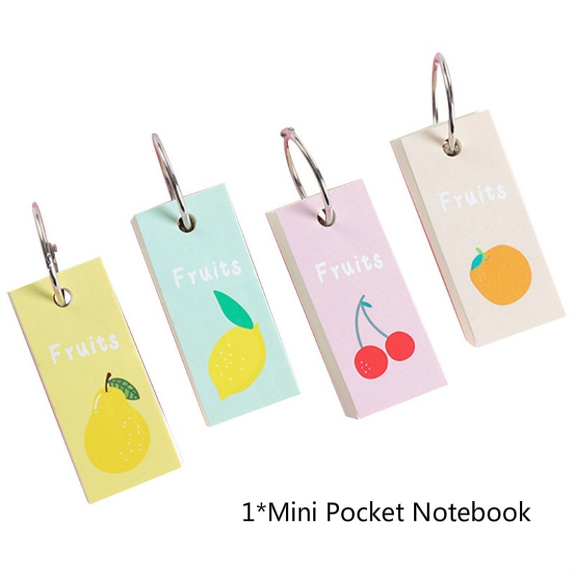 Cute Portable Blank Card Mini Pocket Notebook School Office Stationery Supplies Random Pattern