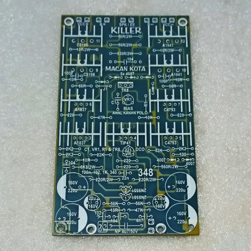 PCB Power Amplifier Fuso Taco Atau Killer Cap Macan Cap Singo Type 348