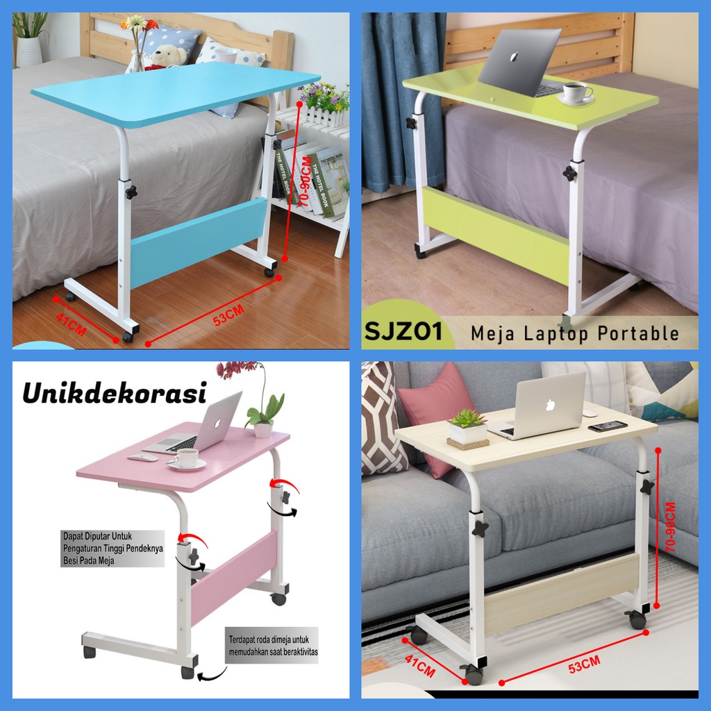 Meja Belajar Minimalis Meja portable serbaguna Meja Laptop Lipat Tinggi Adjustable Kerja