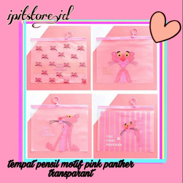 

Tempat pensil motif pink panther transparant