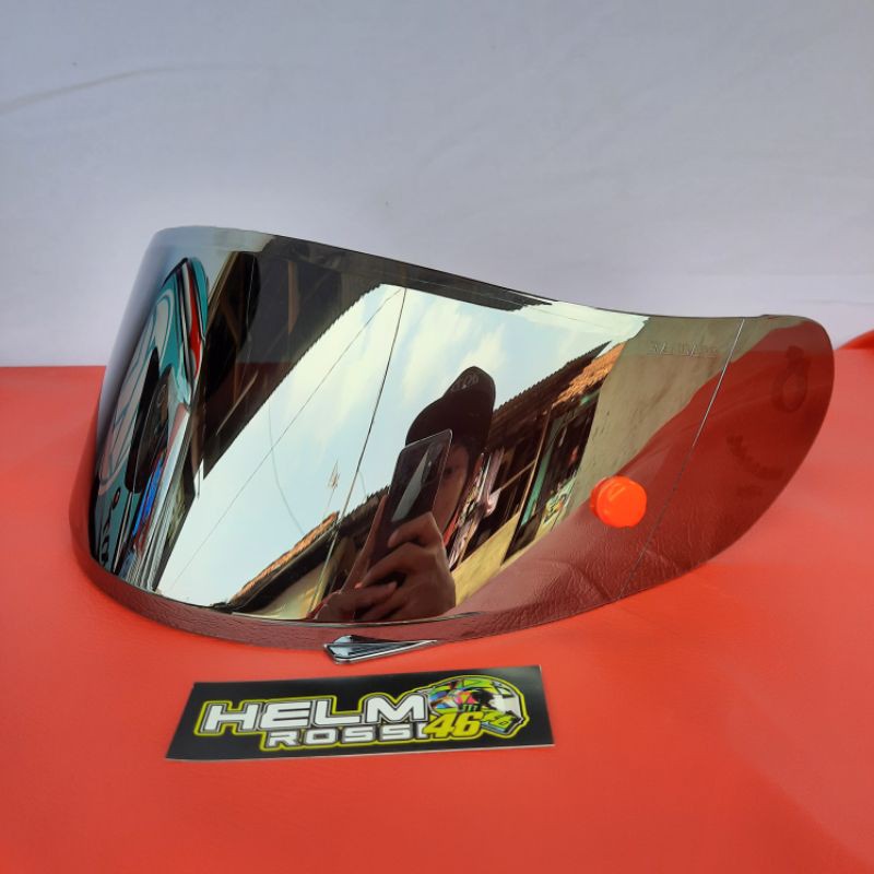 [COD] Kaca Visor flat Iridium Silver plus top tear off post - KYT RC7 R10 K2RIDER MDS VICTORY PLUS TOP TEAR OFF POST