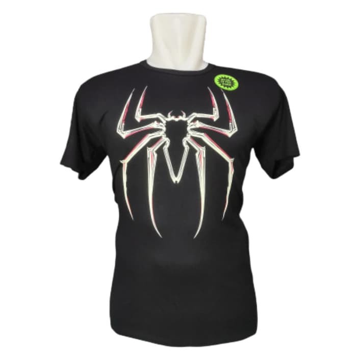 Kaos Pria Spiderman Logo Glow in the dark Baju Atasan Tshirt Superhero Rhymes Big Size Jumbo XXXL