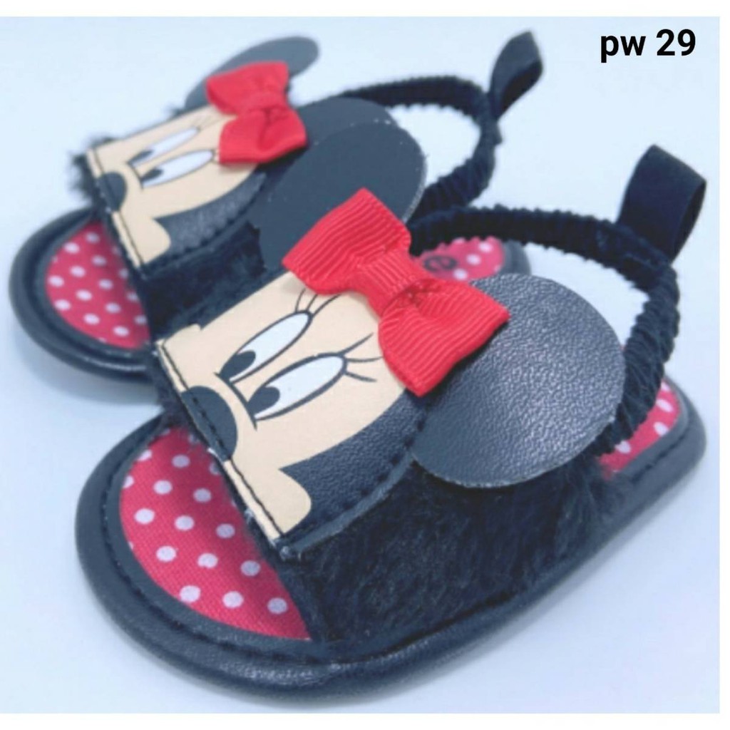 Sepatu Sandal Bayi Perempuan Prewalker Import Minnie Sandal