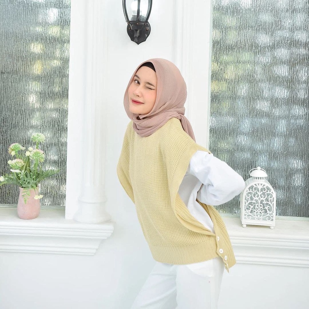 Nara Grosir - Side Button Vest | Fashion Terkini | Sweater Termurah