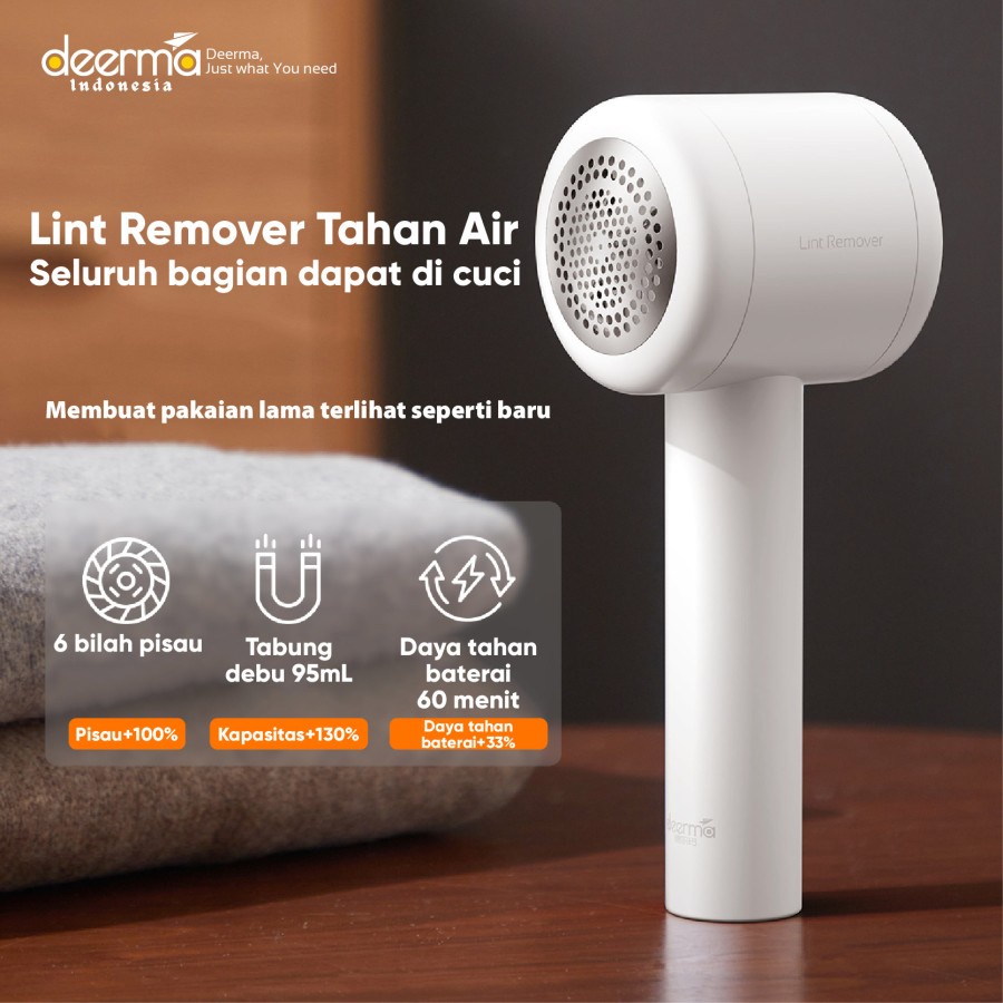 DEERMA MQ300 Fuzz Trimmer Lint Remover Penghilang Pembersih Rambut Bulu Serat Kain Baju Sweater