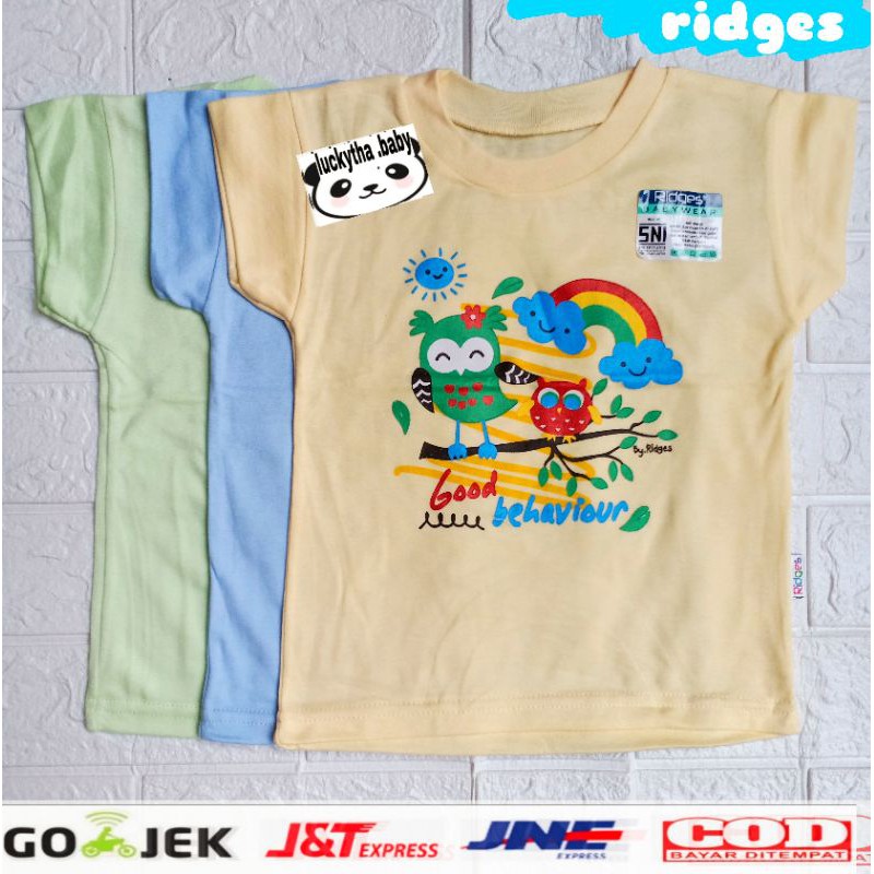 3pcs_ oblong ridges pendek print / oblong bayi dan anak RIDGES PENDEK S.M.L.XL