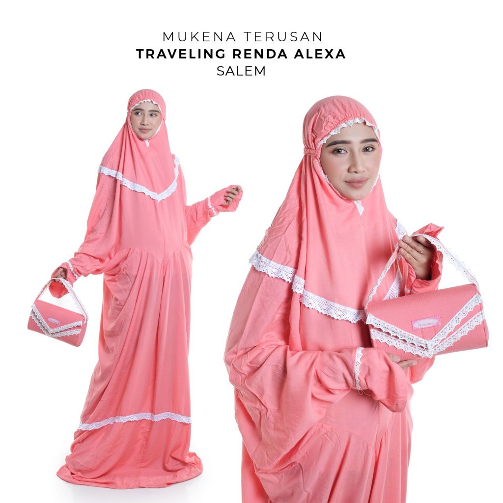 Mukena Terusan Traveling Renda Alexa