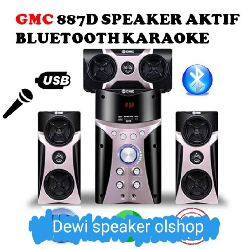 SPEAKER GMC 887D SPEAKER AKTIF BLUETOOTH KARAOKE