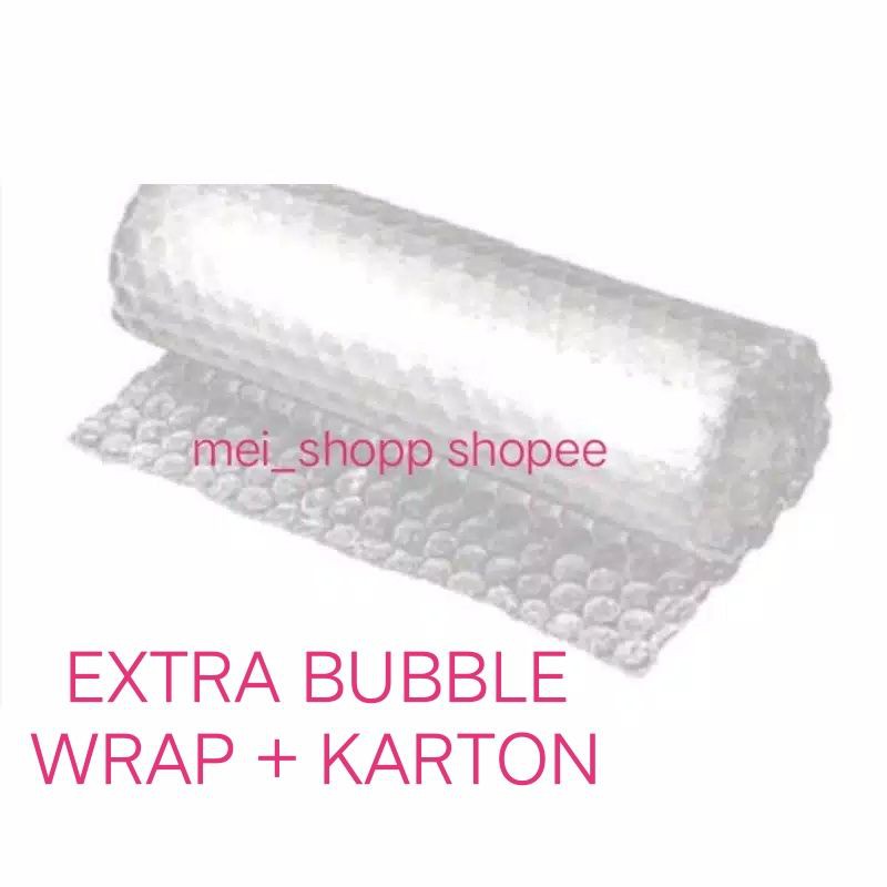 

EXTRA BUBBLE WRAP/TAMBAHAN PACKING BUBBLE WRAP + KARTON BIAR LEBIH AMAN