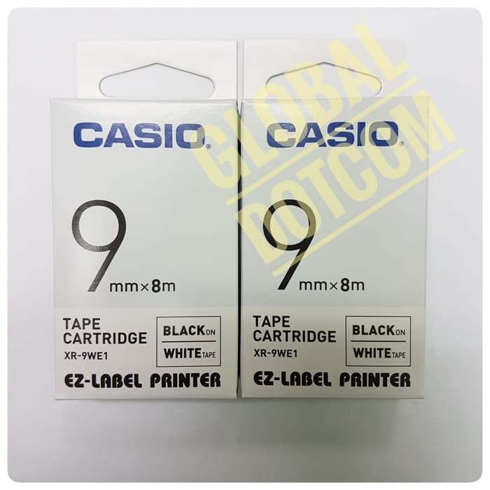 

promo kualitas EZ LABEL TAPE CASIO 9MM BLACK INK WHITE murah keren terbatas