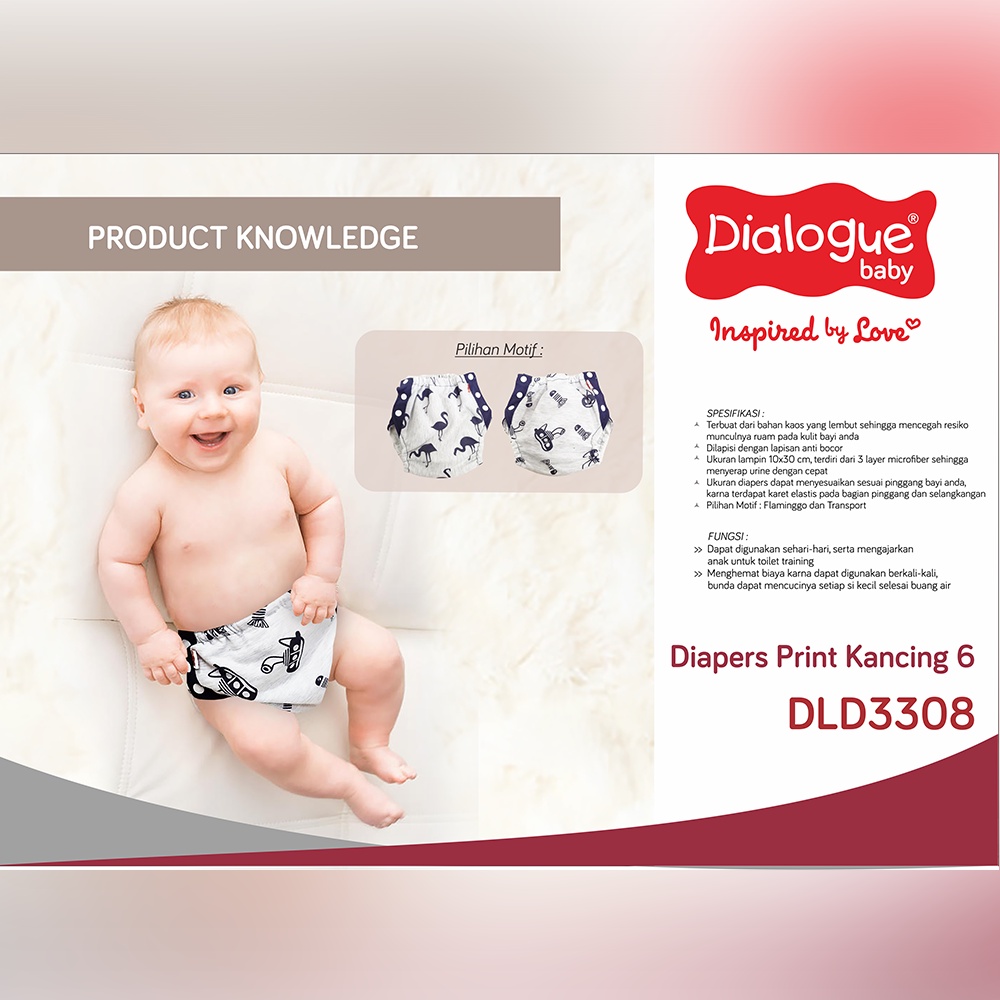 Diapers Print Kancing 6 Dialogue DLD3308
