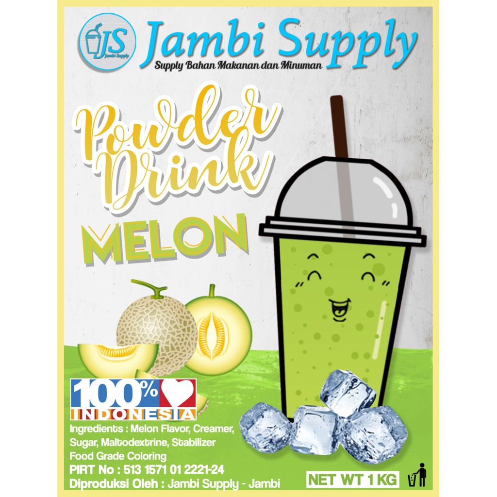 

POWDER DRINK MELON MINUMAN BUBUK RASA MELON 1KG