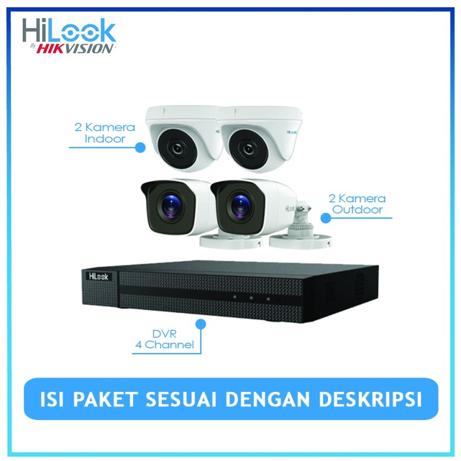 PAKET CCTV HILOOK 2MP  4 KAMERA - CCTV DVR ONLY