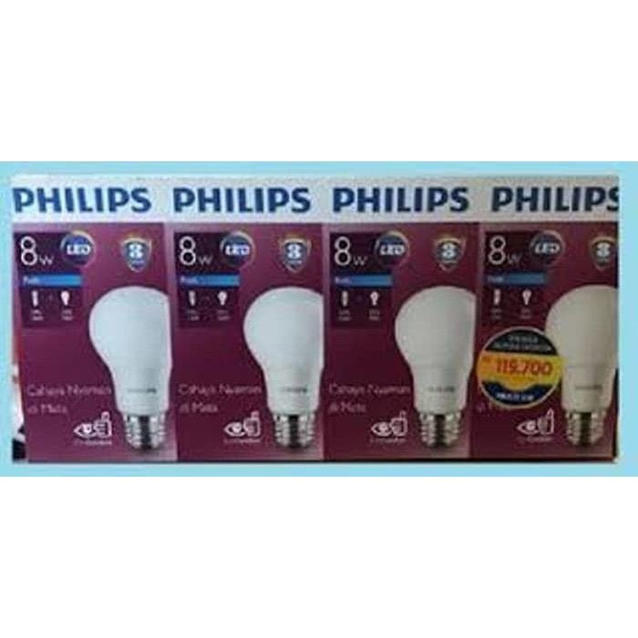 Paket Lampu Harga satuan LED Philips Lampu LED 8w 4 IN 1 ***