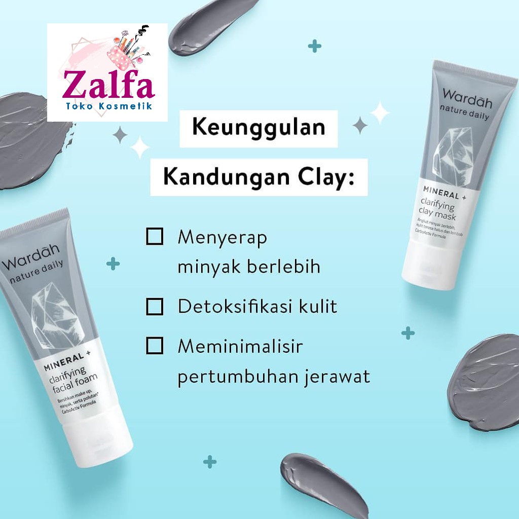 Wardah Nature Daily Mineral + Clarifying Clay Mask 60 ml